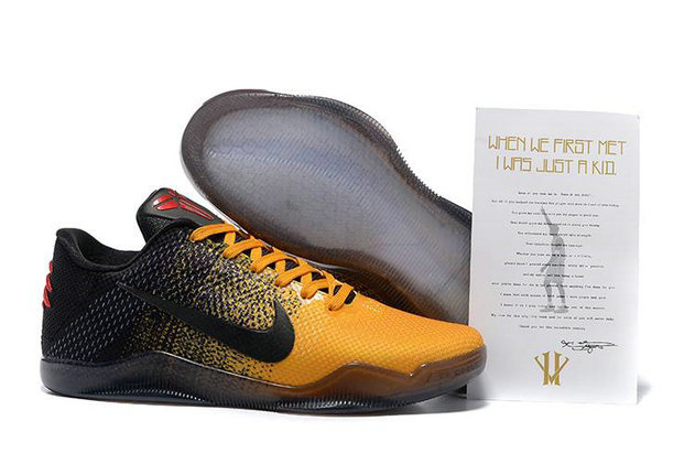 Cheap Nike Kobe 11 Shoe Black Yellow